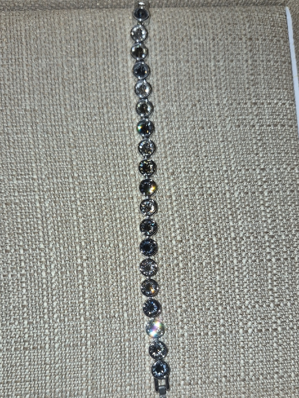 Silver Crystal Tennis Bracelet - Sparkling Clear Stones